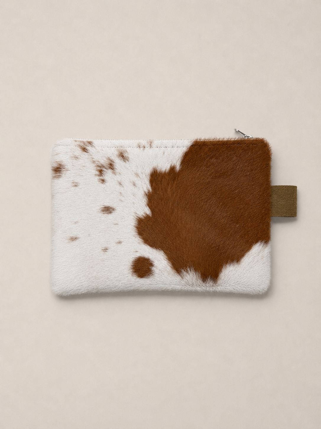 BROWN & WHITE SPOTTED POUCH