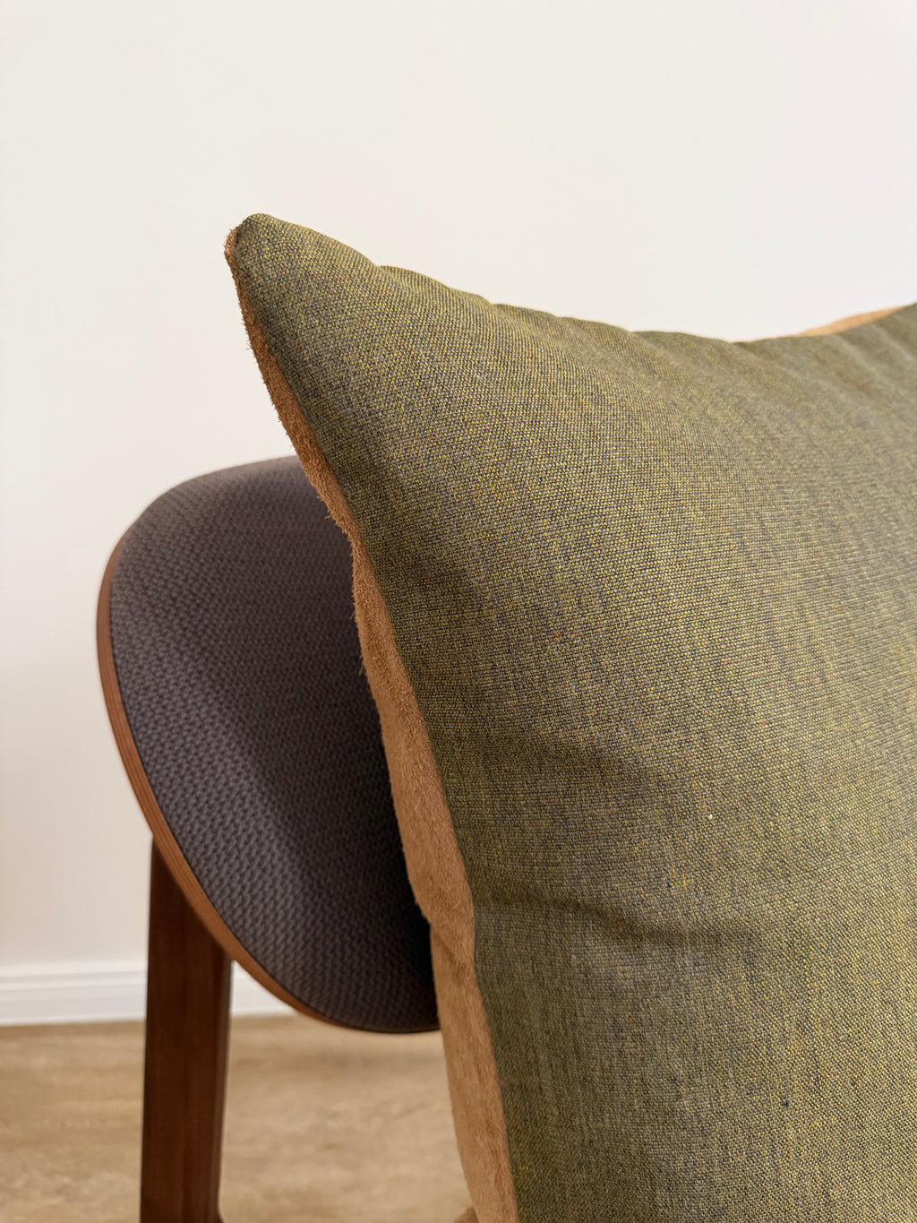 1of1 Ecru Leather Pillow